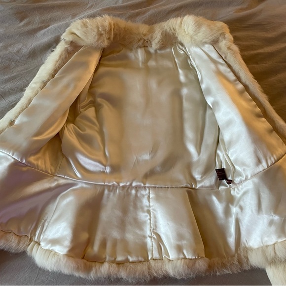 Authentic Ivory Rabbit Fur Coat - Picture 2 of 4